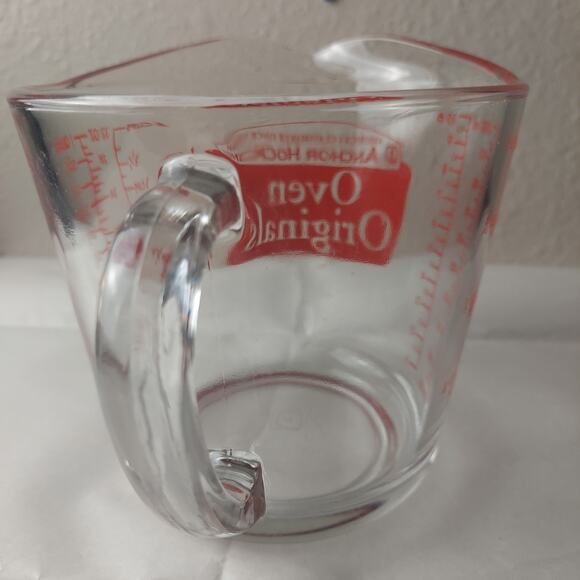 VTG Anchor Hocking Measuring Cup Oven Originals 4 Cup 1 Qt 1L 1000ml 32oz Glass - Picture 3 of 8